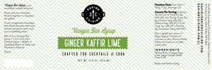 Ginger Kaffir Lime Bar Syrup
